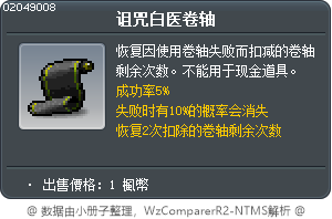 诅咒白医卷轴 Tooltip