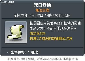 纯白卷轴 Tooltip