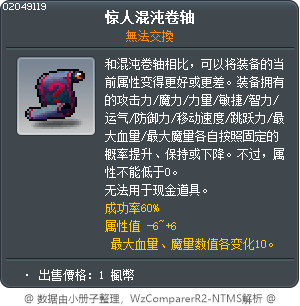 惊人混沌卷轴 Tooltip