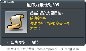 配饰力量卷轴30% Tooltip