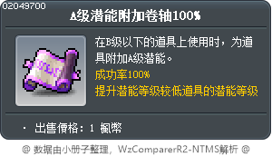 A级潜能附加卷轴100% Tooltip