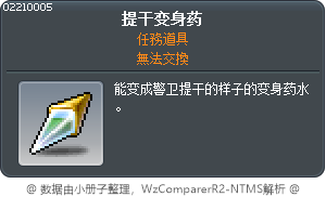 提干变身药 Tooltip