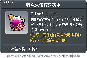 特殊朱诺变身药水 Tooltip