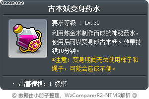 古木妖变身药水 Tooltip