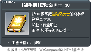 [能手册]冒险岛勇士 30 Tooltip