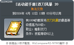 [活动能手册]双刀风暴 20 Tooltip