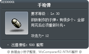 子彈 Tooltip