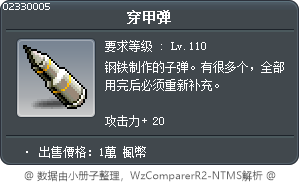 穿甲彈 Tooltip