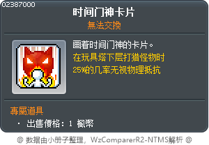 时间门神卡片 Tooltip