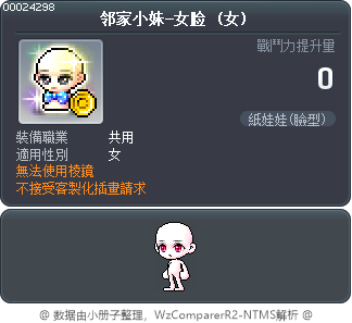 邻家小妹-女脸 Tooltip