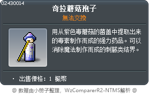 奇拉蘑菇孢子 Tooltip