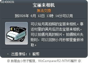 宝丽来相机 Tooltip