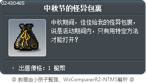 怪異的袋子 Tooltip