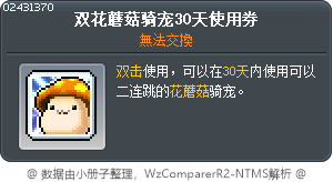 双花蘑菇骑宠30天使用券 Tooltip