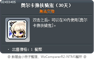 奥尔卡搀扶骑宠（30天） Tooltip