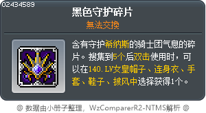 黑色守护碎片 Tooltip