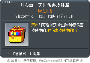 开心每一天！伤害皮肤箱 Tooltip