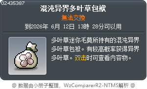 混沌异界多叶草包袱 Tooltip