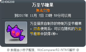 万圣节糖果 Tooltip