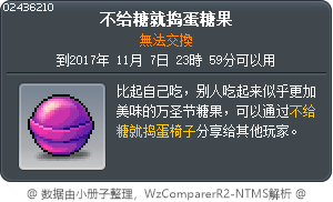 不给糖就捣蛋糖果 Tooltip
