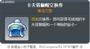 卡夫塔佩帽交换券 Tooltip