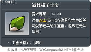 道具橘子宝宝 Tooltip