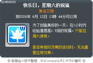 開心DAY，週六的祝福 Tooltip