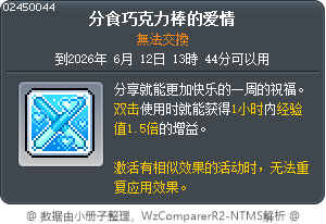 分享巧克力棒 Tooltip
