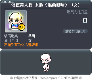 泪痣美人脸-女脸（黑色眼睛） Tooltip