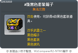 A级黑色套装箱子 Tooltip