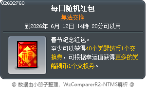 每日随机红包 Tooltip
