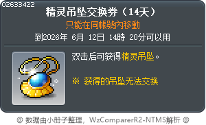 精灵吊坠交换券（14天） Tooltip