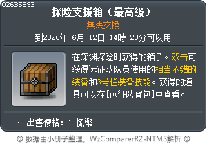 探险支援箱（最高级） Tooltip