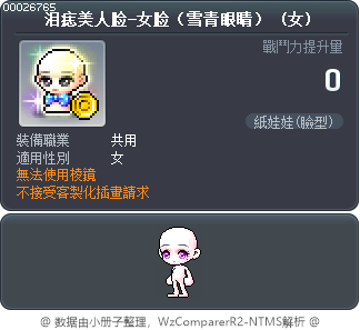 泪痣美人脸-女脸（雪青眼睛） Tooltip
