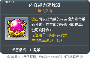内在能力还原器 Tooltip