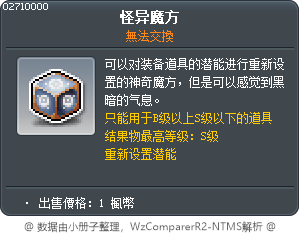 怪异魔方 Tooltip