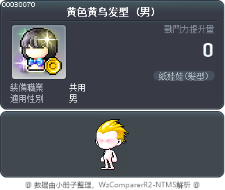 黄色黄鸟发型 Tooltip