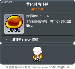 黄色时尚转椅 Tooltip