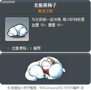 北極熊椅 Tooltip