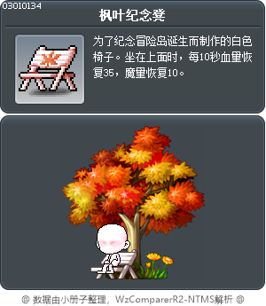 枫叶纪念凳 Tooltip