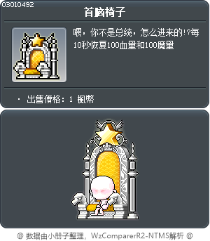 首脑椅子 Tooltip