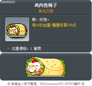 鸡肉卷椅子 Tooltip