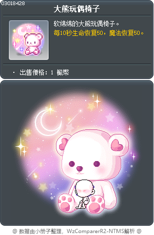 大熊娃娃椅子 Tooltip
