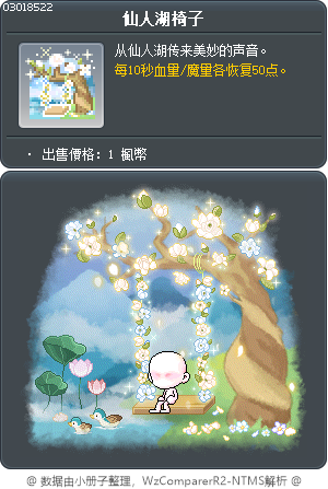 仙人的湖水椅子 Tooltip