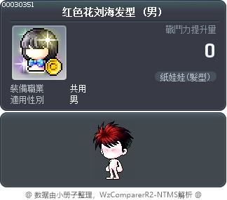 红色花刘海发型 Tooltip