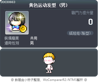 黄色运动发型 Tooltip