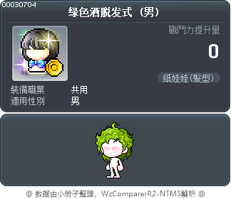 绿色洒脱发式 Tooltip