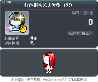 红色街头艺人发型 Tooltip