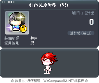 红色风度发型 Tooltip