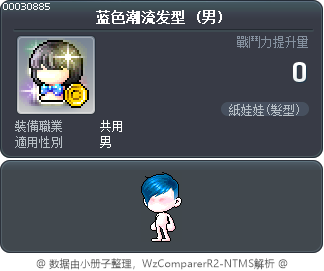 蓝色潮流发型 Tooltip